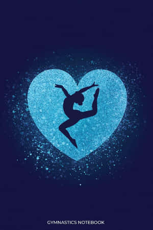 Cute Gymnastics Inside Blue Heart Wallpaper