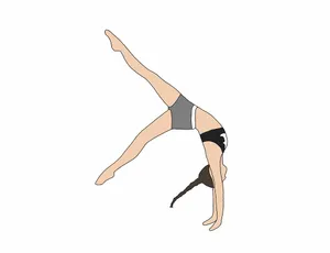 Cute Gymnastics Vector Art Wallpaper