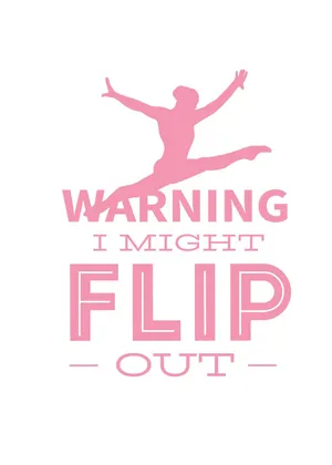 Cute Gymnastics Warning Slogan Wallpaper