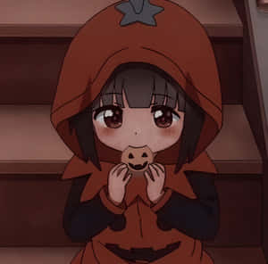 Cute Halloween Anime Girl Wallpaper