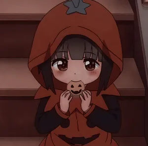 Cute Halloween Anime Girl Wallpaper