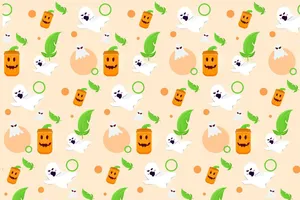 Cute Halloween Pattern Wallpaper