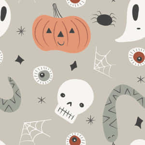 Cute Halloween Pattern Design Wallpaper