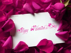 Cute Happy Valentine Day Card Wallpaper