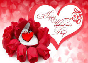 Cute Happy Valentine Day Flowers Wallpaper