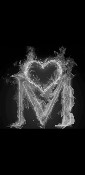 Cute Hazy Grey M Wallpaper