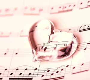 Cute Heart On Sheet Music Wallpaper