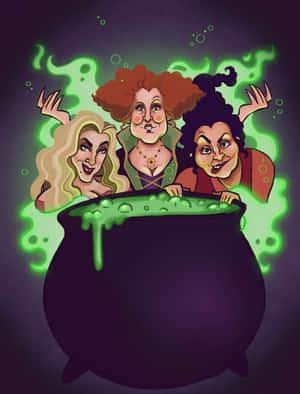 Cute Hocus Pocus Drawing Fanart Wallpaper