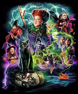 Cute Hocus Pocus Poster Characters Wallpaper