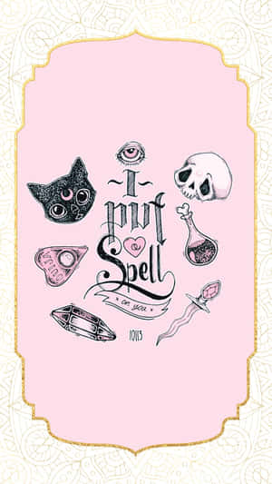 Cute Hocus Pocus Spell Illustration Wallpaper