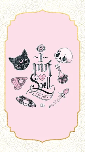 Cute Hocus Pocus Spell Illustration Wallpaper
