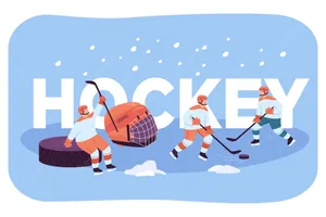 Cute Ice Hockey Sports Digital Art Wallpaper