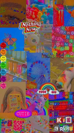Cute Indie Kid Aesthetic Abstract Wallpaper