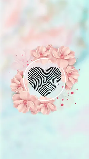 Cute Instagram Fingerprint Heart Wallpaper