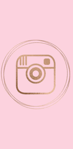 Cute Instagram Logo On Pink Wallpaper