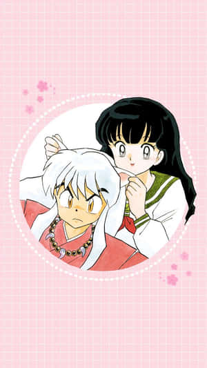 Cute Inuyasha And Kagome Phone Wallpaper