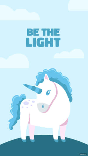 Cute Iphone Teal Unicorn Vector Artwork Wallpaper