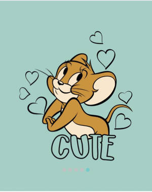 Cute Jerry Mouse Art Wallpaper