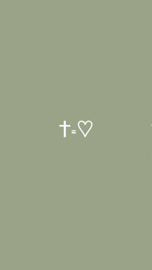 Cute Jesus Cross Equals Love Wallpaper