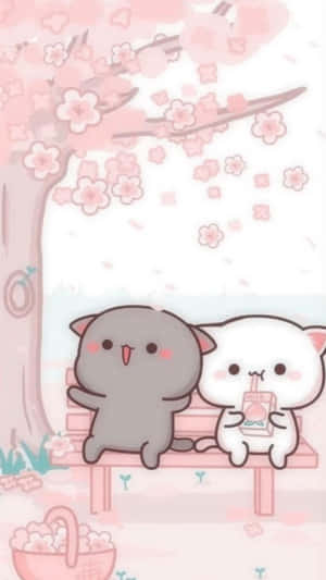 Cute Kawaii Cats Peach And Goma Wallpaper