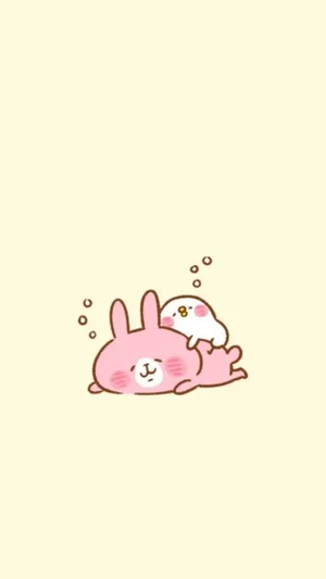 Cute Kawaii Characters Of Various Animals In A Group Wallpaper