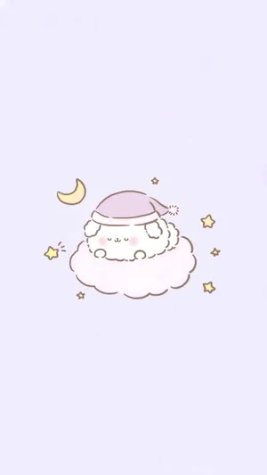 Cute Kawaii Cogimyun Sleeping Wallpaper