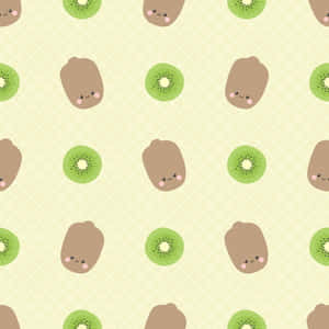 Cute Kawaii Fruit Gathering Wallpaper