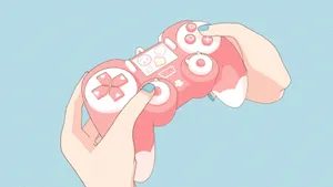 Cute Kawaii Gamer Setup Wallpaper