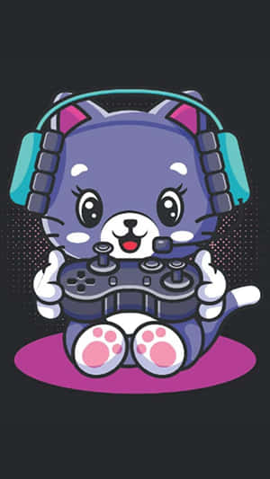 Cute Kawaii Gaming Setup Wallpaper