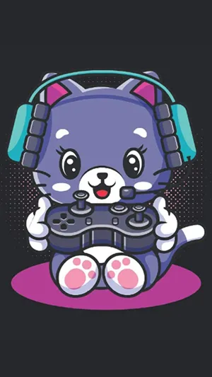 Cute Kawaii Gaming Setup Wallpaper