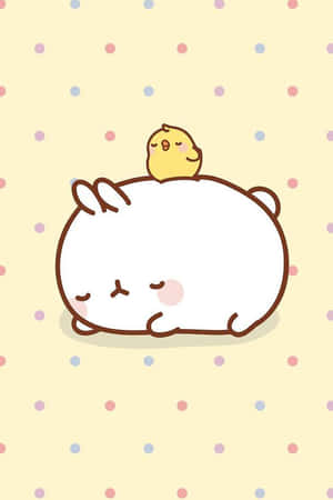 Cute Kawaii Molang And Piu Piu Wallpaper