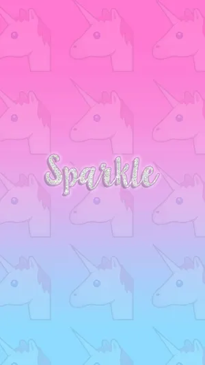 Cute Kawaii Unicorn With Magical Star Rainbow Wallpaper