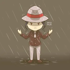 Cute Kibutsuji Muzan Chibi Fanart Wallpaper