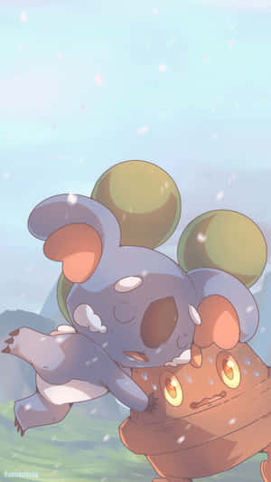 Cute Komala Drawing Iphone Wallpaper