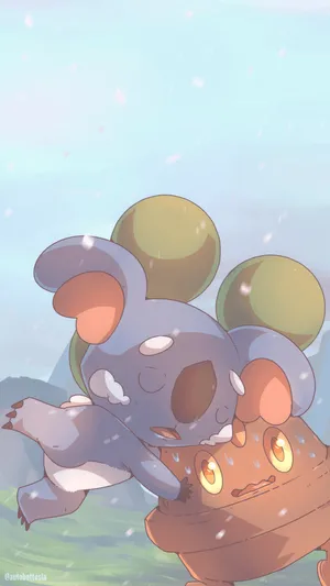 Cute Komala Drawing Iphone Wallpaper