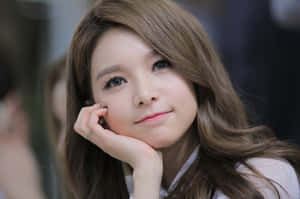 Cute Korean Girl Closeup Headshot Wallpaper