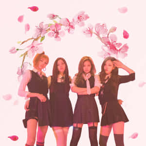 Cute Kpop Kawaii Wallpaper Featuring Female K-pop Idols Wallpaper