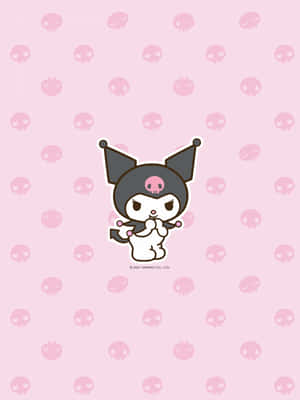 Cute Kuromi Alien Pink Wallpaper