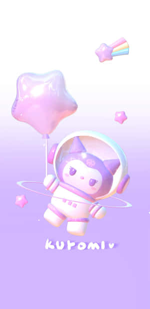 Cute Kuromi In A Spacesuit Wallpaper