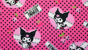 Cute Kuromi Pattern Wallpaper Wallpaper