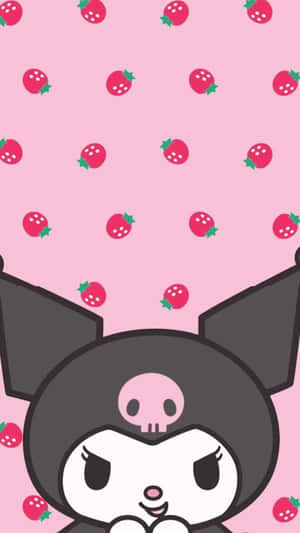 Cute Kuromi Pattern Wallpaper Wallpaper