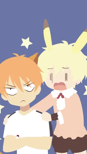 Cute Kyo And Tohru Fruits Basket Anime Wallpaper