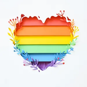Cute Lgbt Flag Heart Graphic Art Wallpaper
