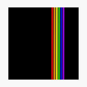 Cute Lgbt Flag In Rainbow On Black Wallpaper