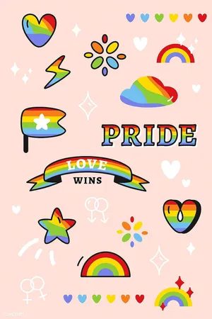 Cute Lgbt Pride Aesthetic Vector Art Wallpaper