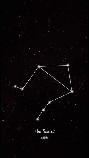 Cute Libra Zodiac Constellation Graphic Art Wallpaper
