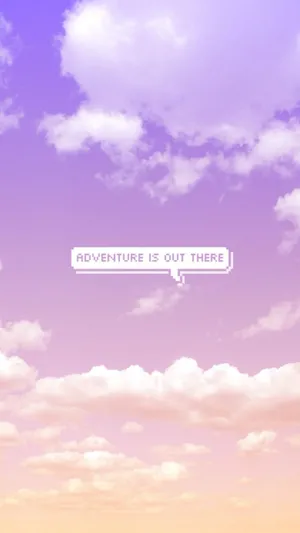 Cute Light Purple Adventure Clouds Wallpaper