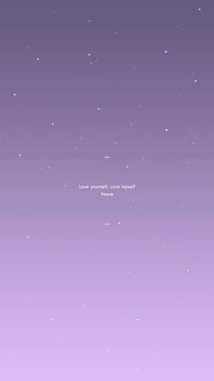 Cute Light Purple Gradient Love Yourself Wallpaper