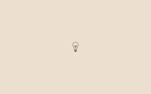 Cute Lightbulb Beige Aesthetic Desktop Wallpaper