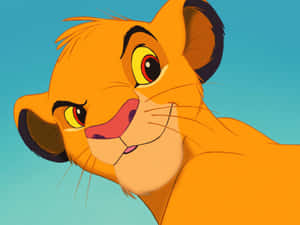 Cute Lion King Simba As A Cub Wallpaper